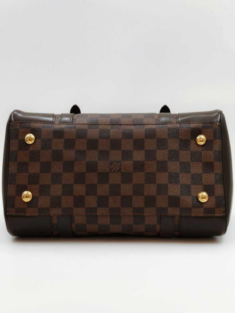 Louis Vuitton Berkeley Damier Ebene Canvas Satchel Handbag Gold Hardware - Picture 4 of 12
